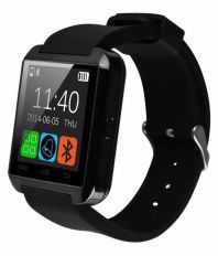 Life Like U8 Bluetooth Smartwatch - Black-Rubber Strap