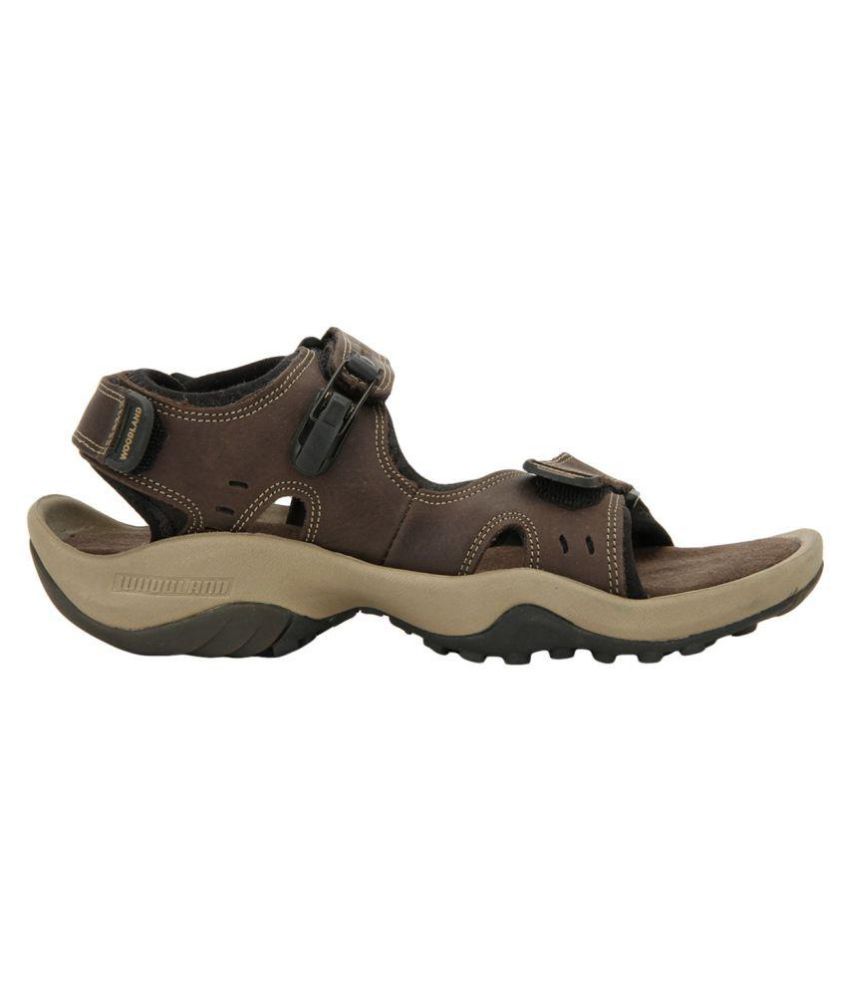 Woodland Brown Sandals - Buy Woodland Brown Sandals Online at Best ...