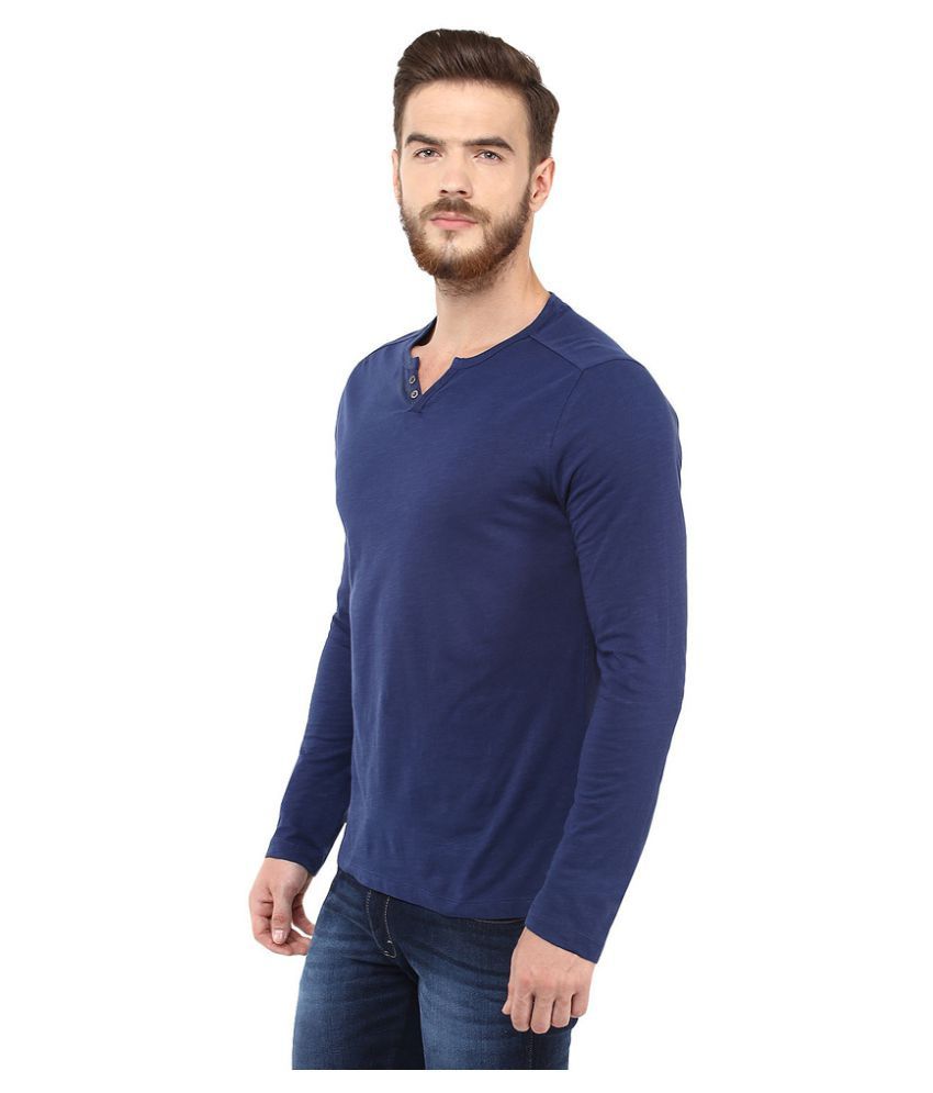 Celio Navy Henley T-Shirt - Buy Celio Navy Henley T-Shirt Online at Low ...