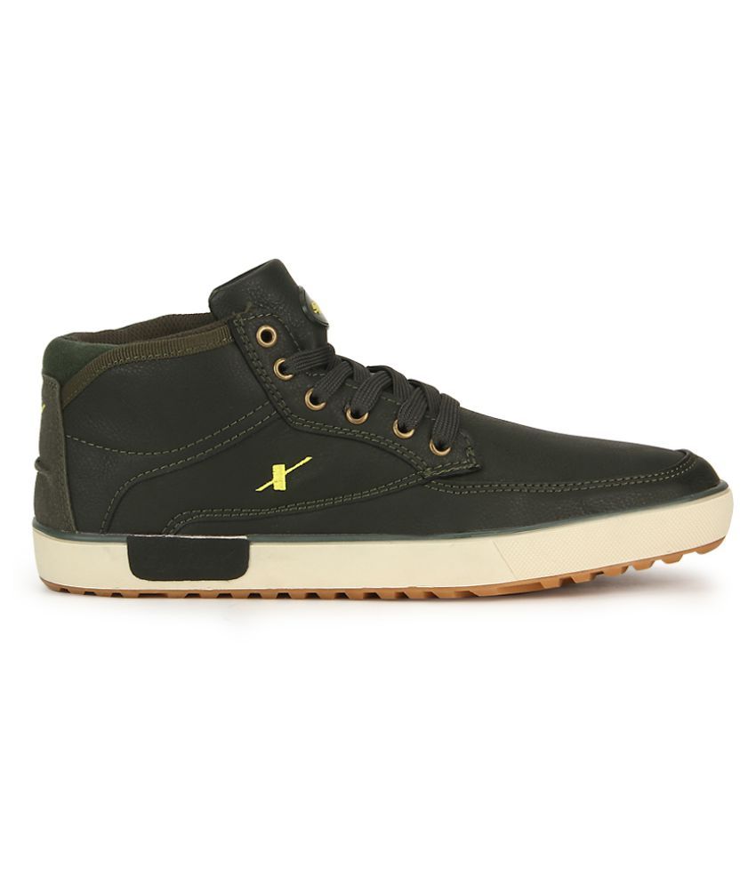sparx olive green canvas shoes