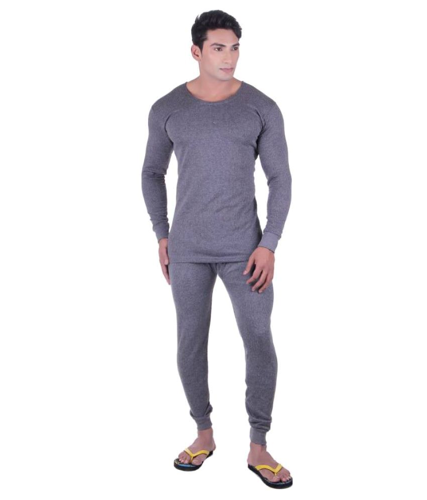 RRC - Grey Cotton Men's Thermal Sets ( Pack of 1 ) - Buy RRC - Grey ...