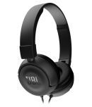 JBL T450 On Ear Wired Headphones With Mic Black