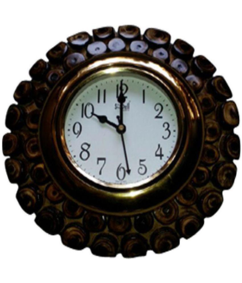 Wooden Circular Analog Wall Clock Buy Wooden Circular Analog Wall