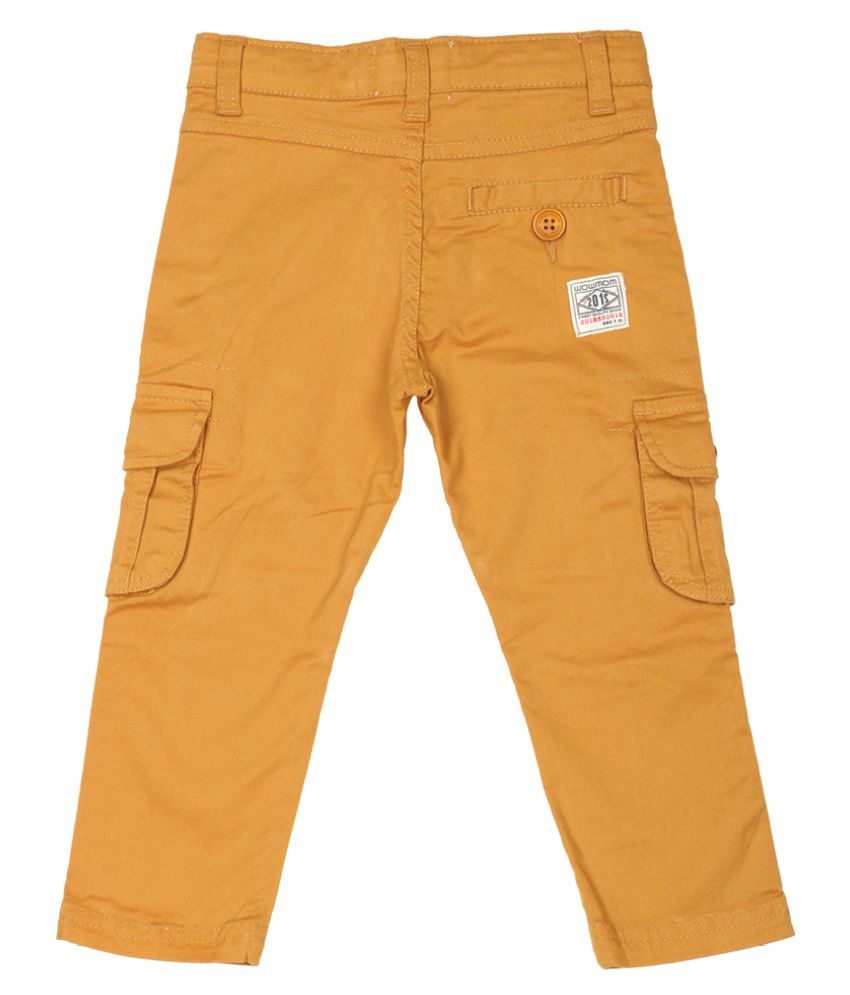 yellow cargo joggers