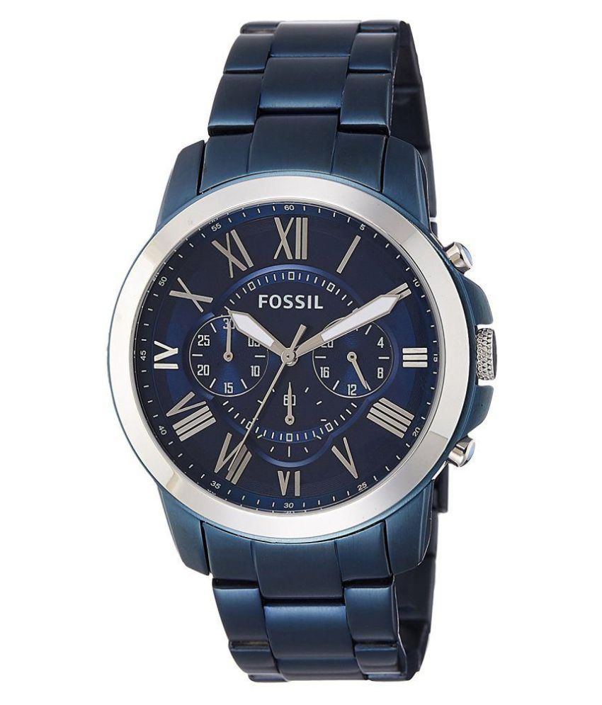 Fossil Grant Chronograph Blue Dial Men's Watch FS5230