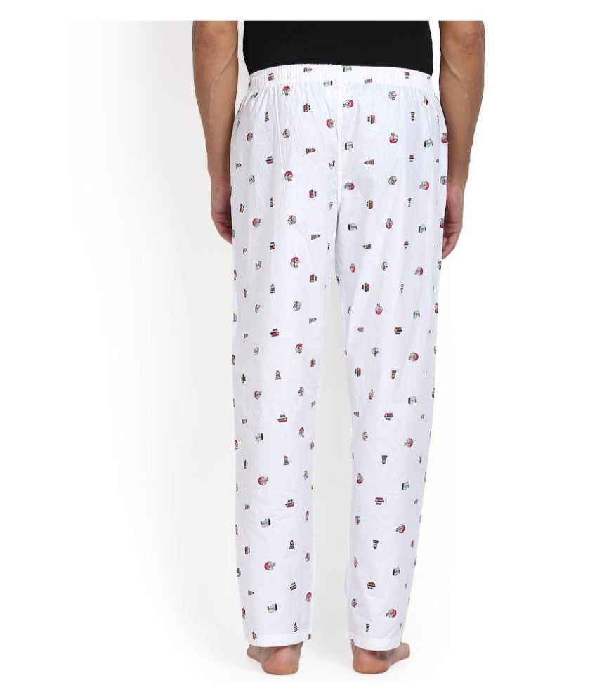 fluffy white pyjamas