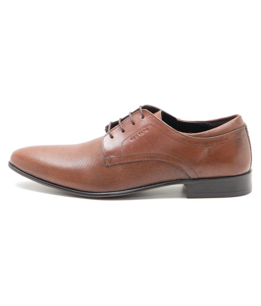 red tape tan shoes