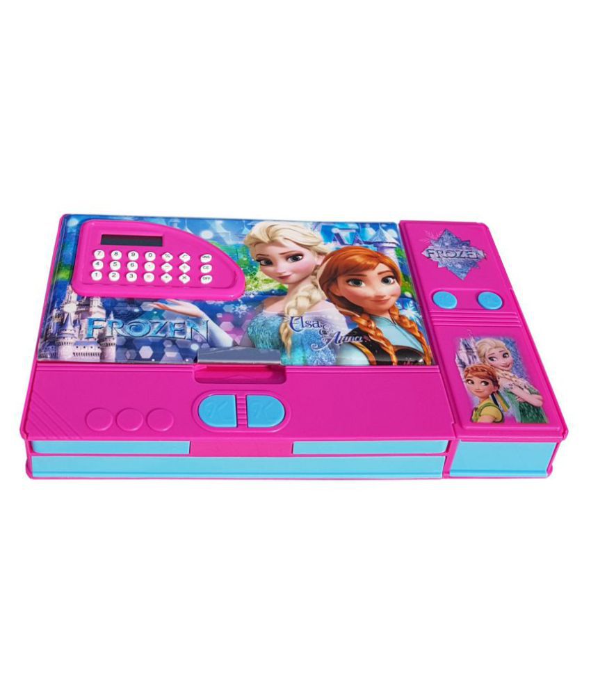     			Sae Fashions Frozen Jumbo Dual Sided Pencil Box With Calculator