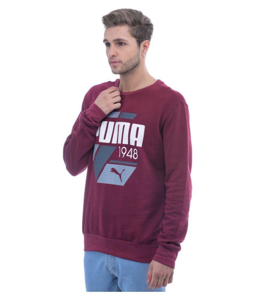 Puma Maroon Round Sweatshirt - Buy Puma Maroon Round Sweatshirt Online ...