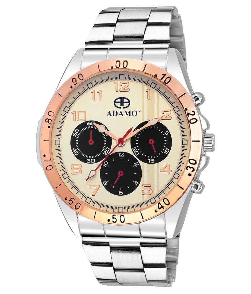     			Adamo Silver Analog Designer Men's Wrist Watch A314KM01