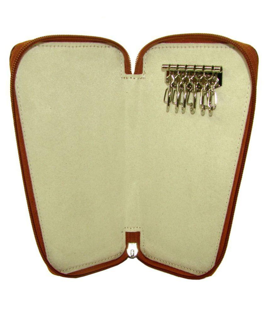 soft leather key pouch