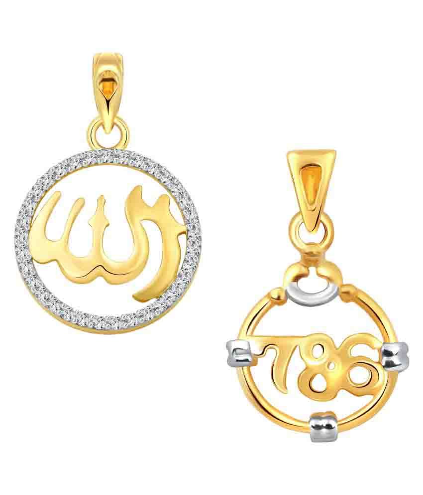 786 Gold and Rhodium Plated Pendants 