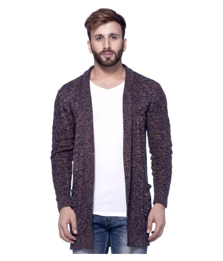 brown shawl sweater