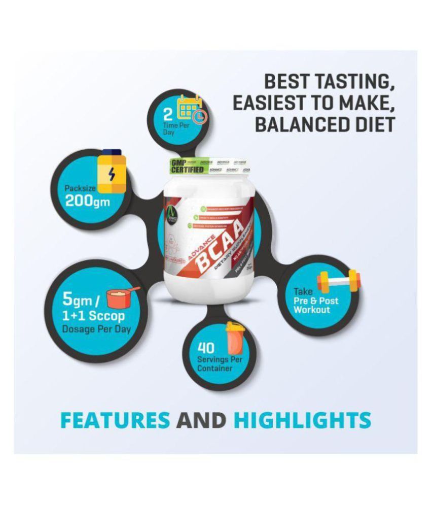 Advance Nutratech BCAA 200g+Creatine 300g+Glutamine 300g flavoured 800
