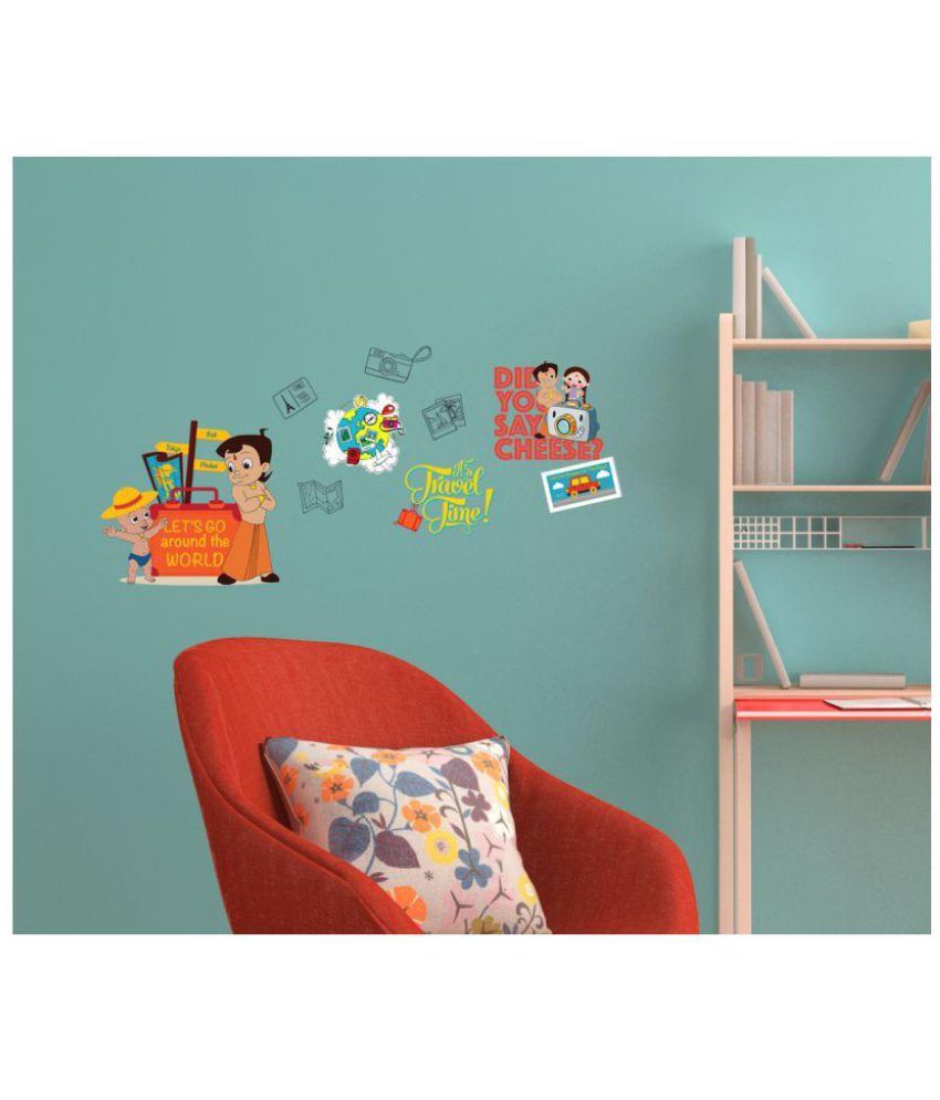 Asian Paints Chhota Bheem and friends 12" X 24" Round the World Vinyl