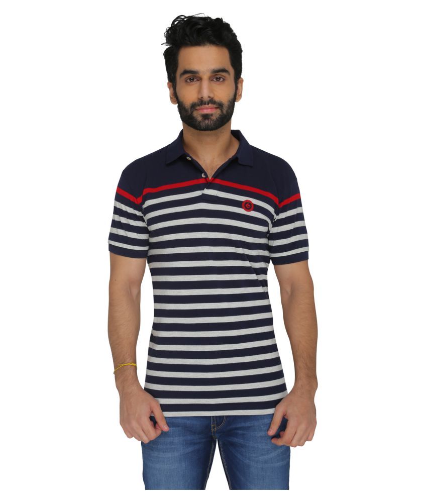 Download Greenfibre Navy Regular Fit Polo T Shirt - Buy Greenfibre ...