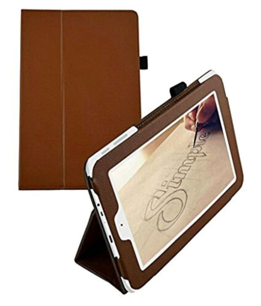 Lenovo Tab A730 A3300 Flip Cover By STK Brown Cases & Covers Online