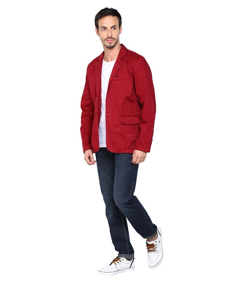 flying machine maroon jacket