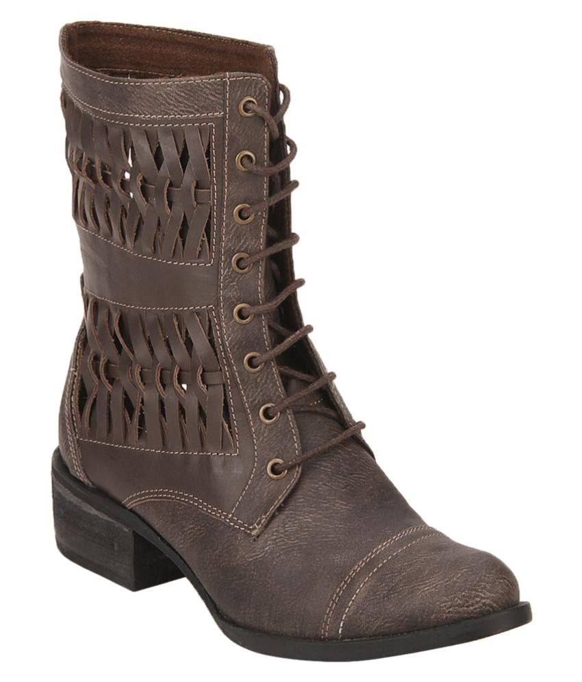 men's mid calf combat boots