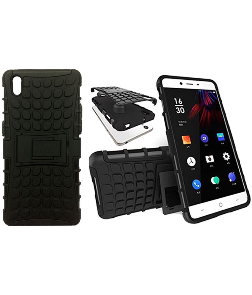 Lyf Water 8 Case With Stand By Coverup Black Plain Back Covers Online At Low Prices Snapdeal India