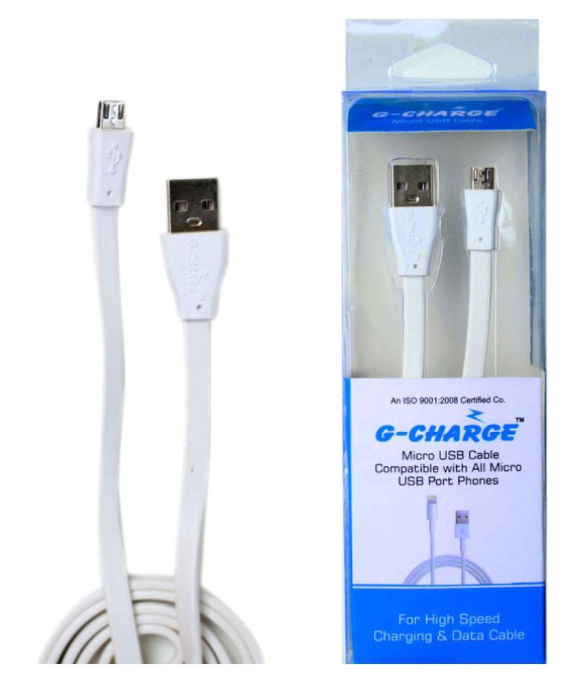 G Charge Usb Data Cable White 0 5 Meter All Cables Online At Low Prices Snapdeal India
