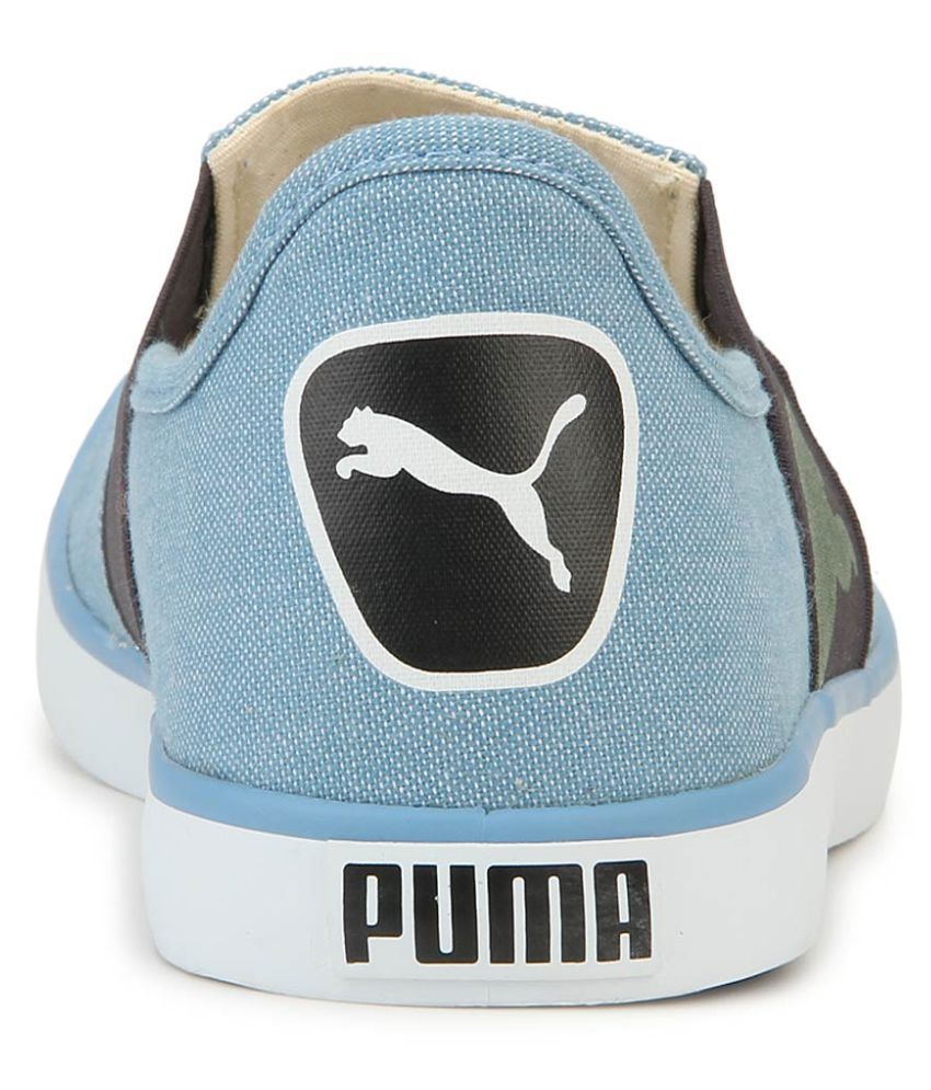 puma lazy slip on blue sneakers