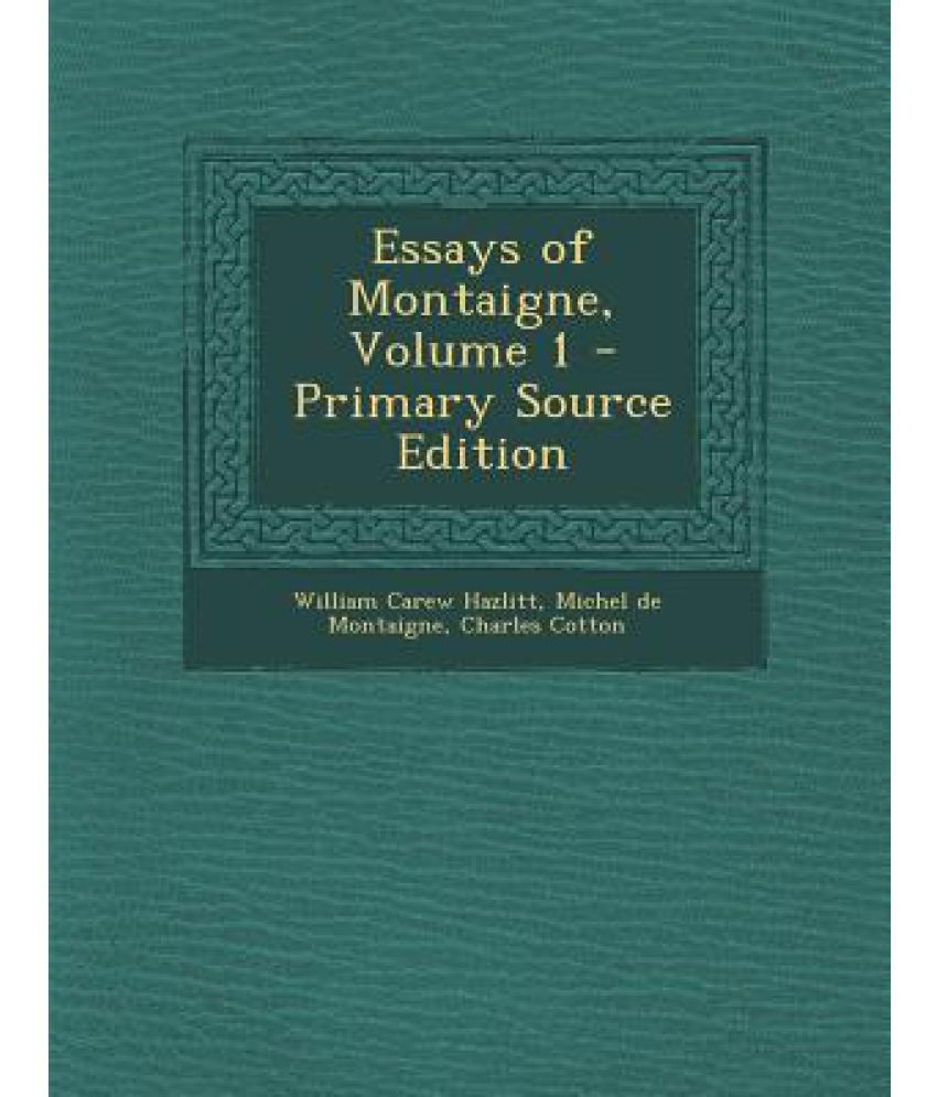 essays by montaigne pdf