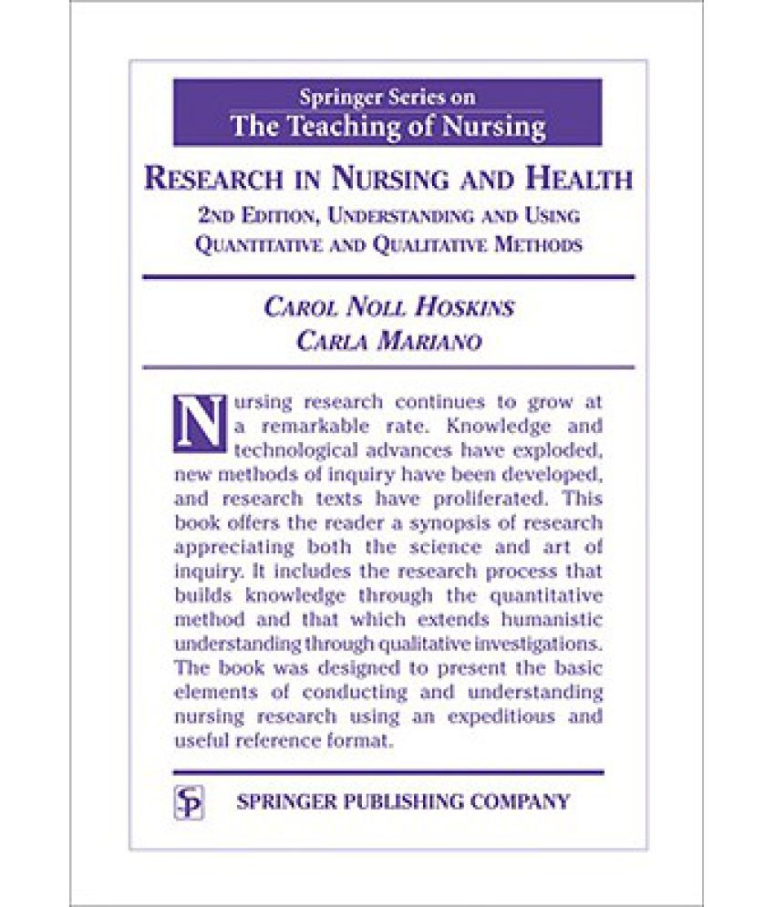 Quantitative Methods In Nursing
