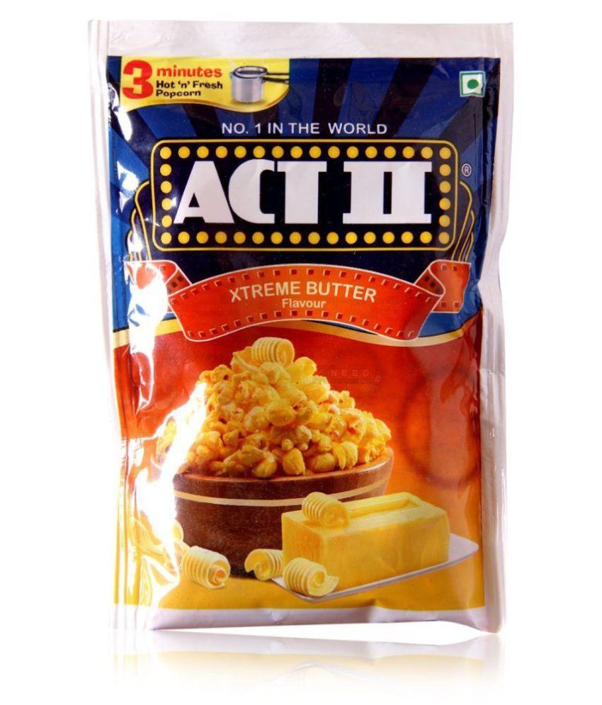 Act Ii Butter Unpopped Popcorn Xtreme 70 Gm Pack Of 3 Buy Act Ii