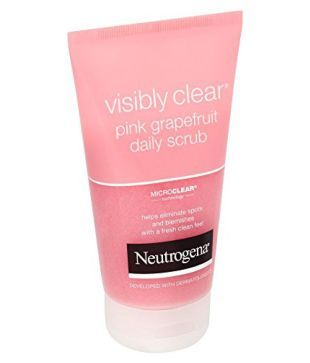 neutrogena visibly clear pink grapefruit scrub