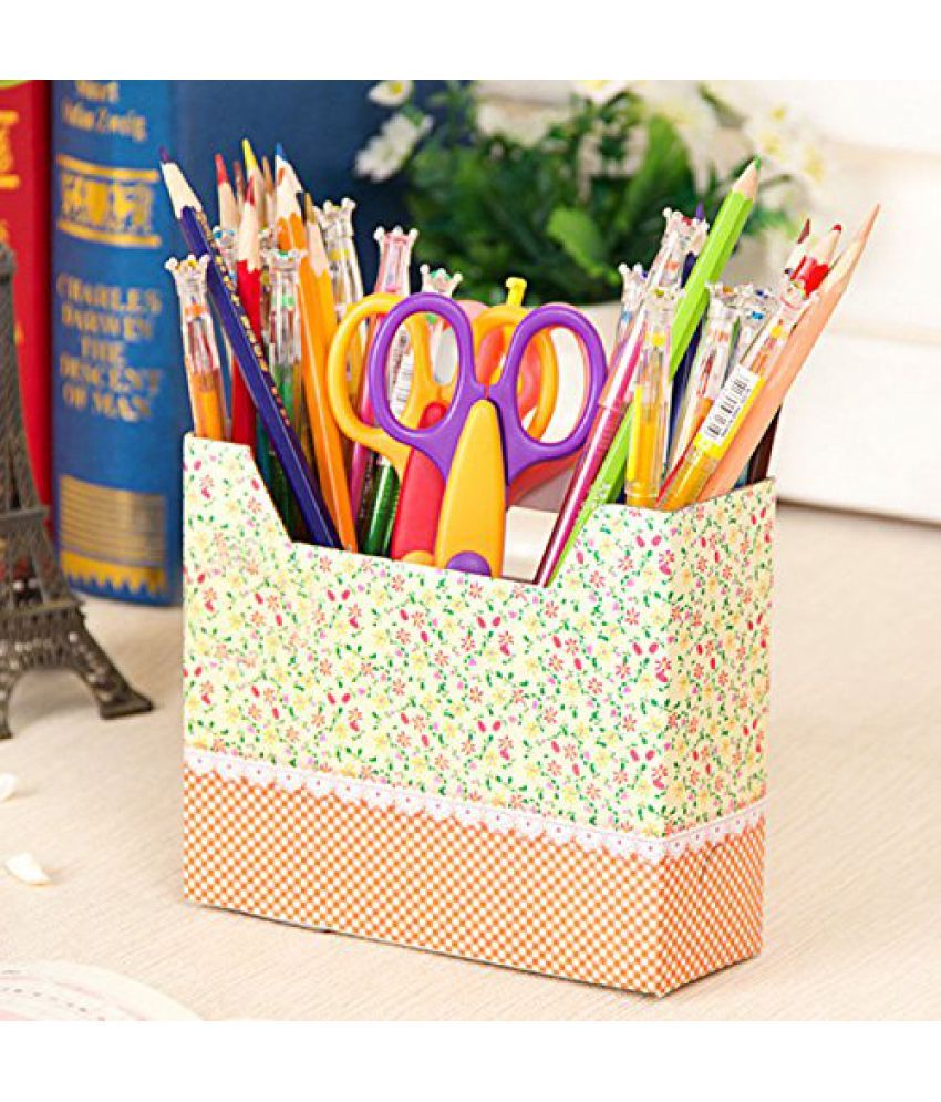 1pc Ht Paper Board Cosmetic Storage Box Diy Makeup Desk Organizer