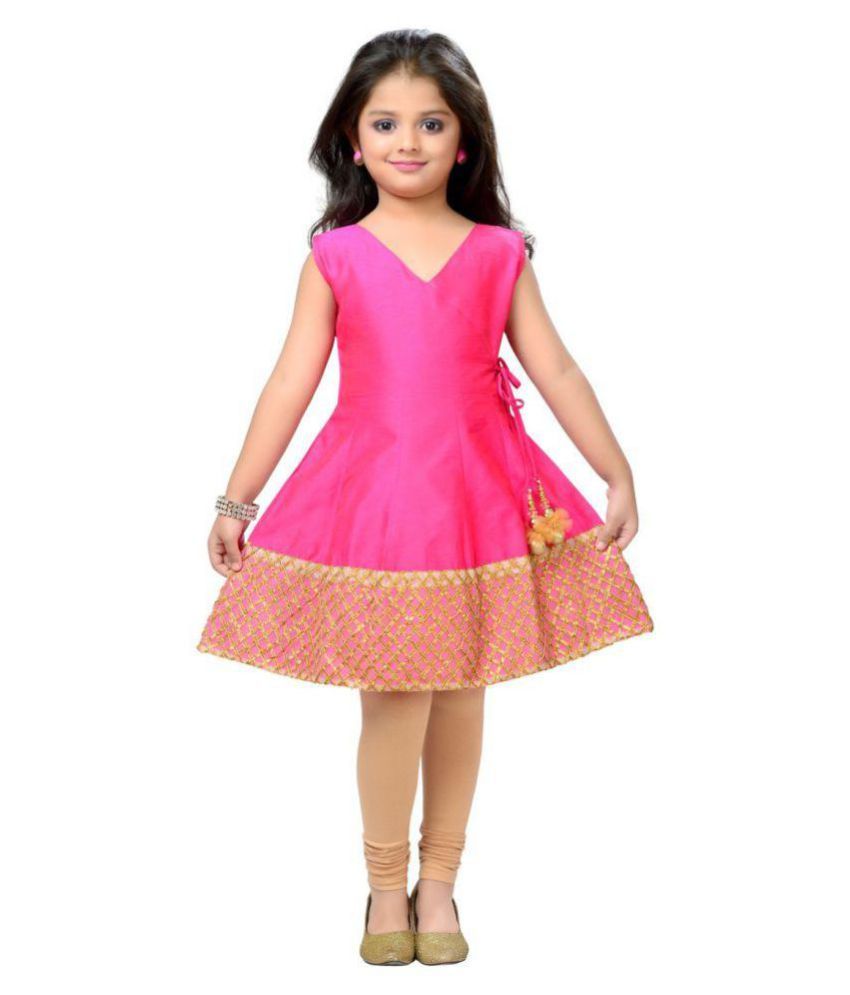 pink kurti with white pants