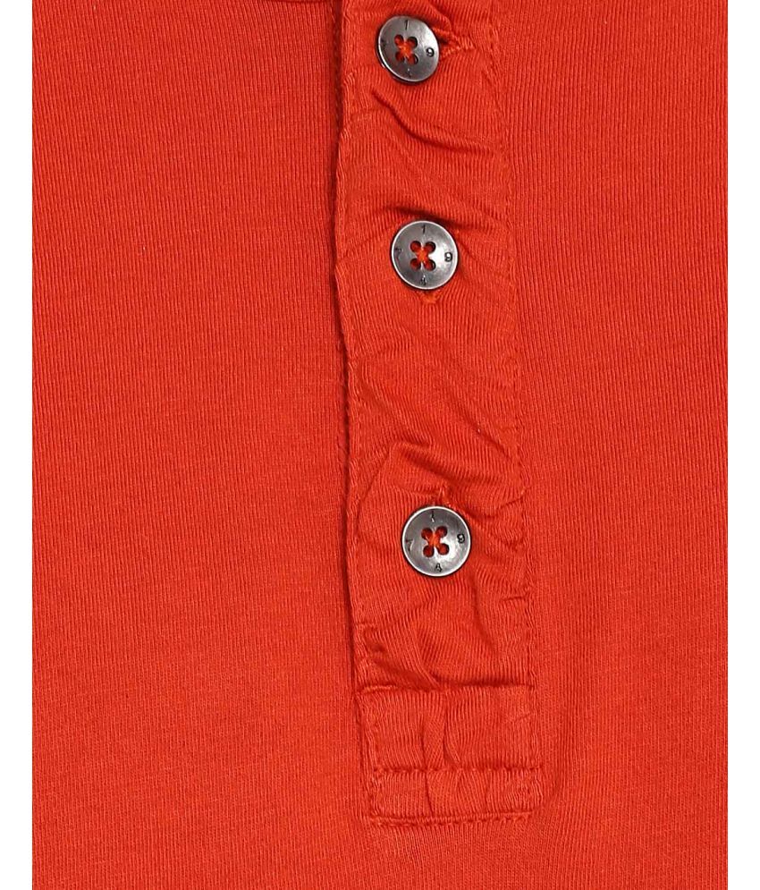 Wrangler Orange Henley TShirt Buy Wrangler Orange Henley TShirt