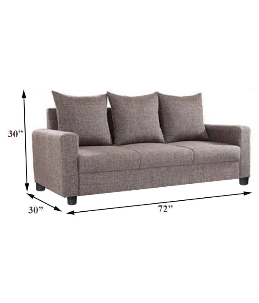 Gioteak Canberra Fabric 3 Seater Sofa - Buy Gioteak ...