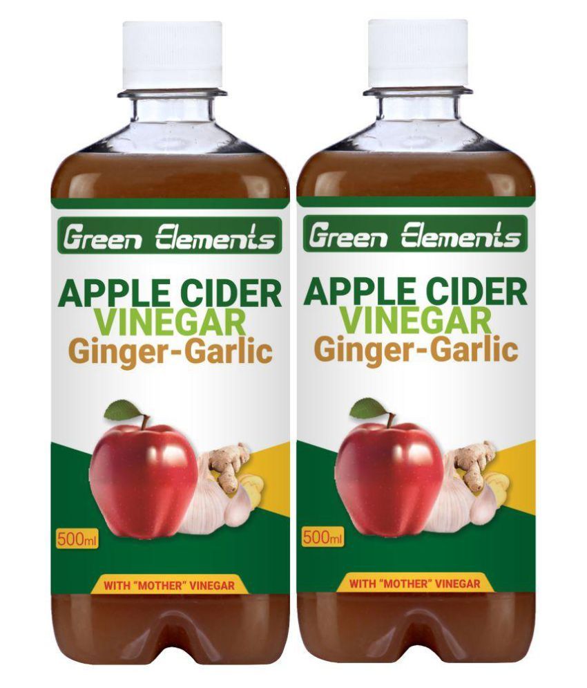 Green Elements Apple Cider Vinegar with Ginger Garlic, 1000 ml Buy