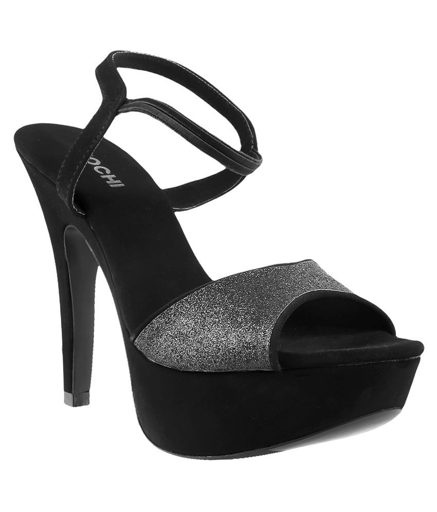MOCHI BLACK Stiletto Heels Price in India- Buy MOCHI BLACK Stiletto ...