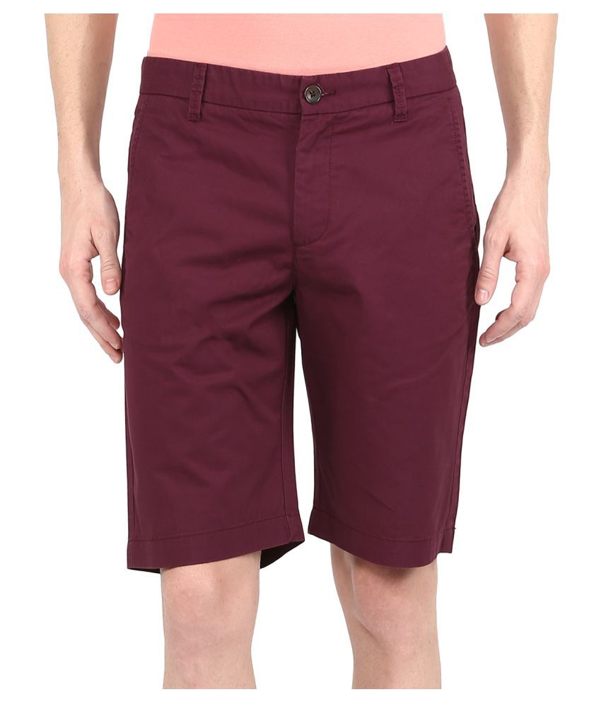 United Colors of Benetton Maroon Shorts - Buy United Colors of Benetton ...