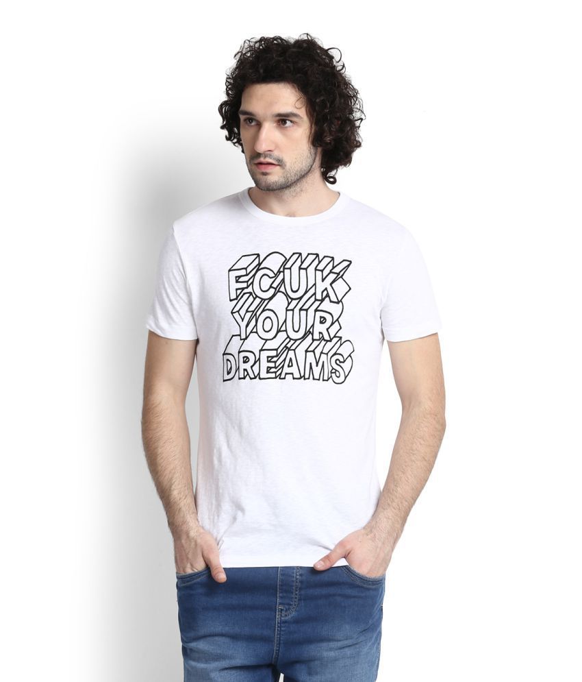 fcuk v neck t shirts