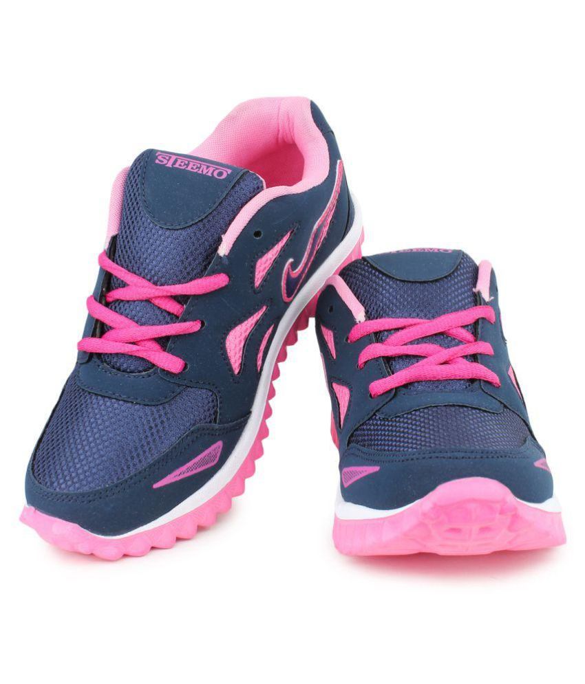 blue walking trainers