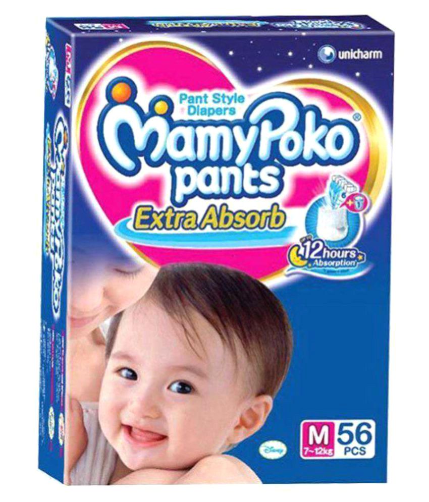 Mamy Poko Pants Extra Absorb (712 Kg), 56 Pcs Medium Buy Mamy Poko