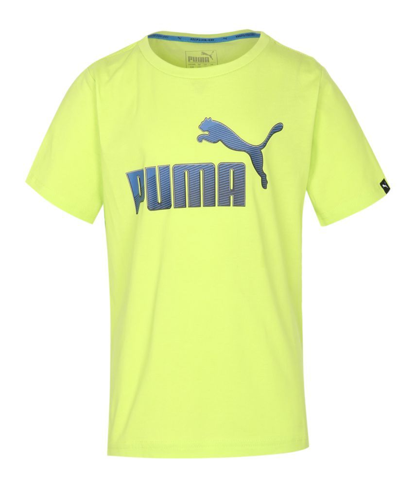 green and yellow puma shirt