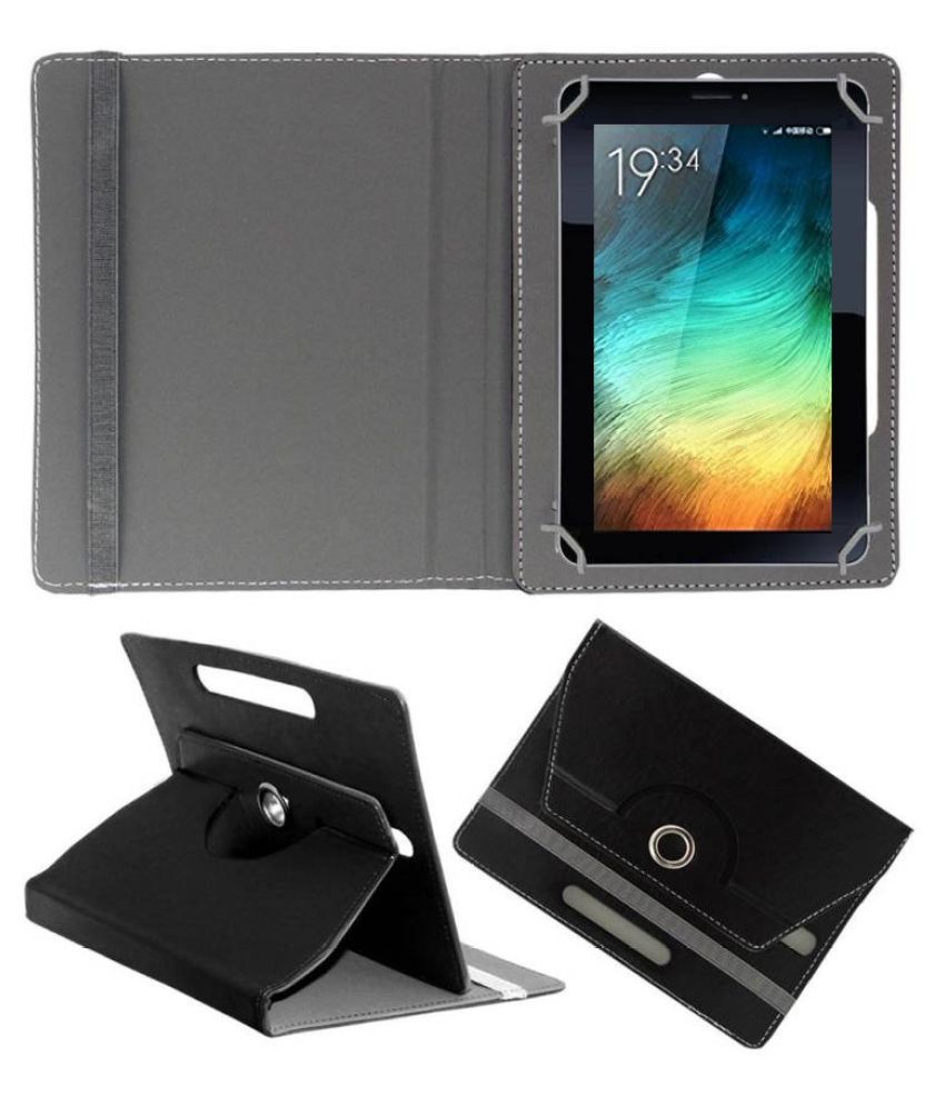 Nxi Fabfone Next Tab Flip Cover By Krishty Enterprises Black Cases