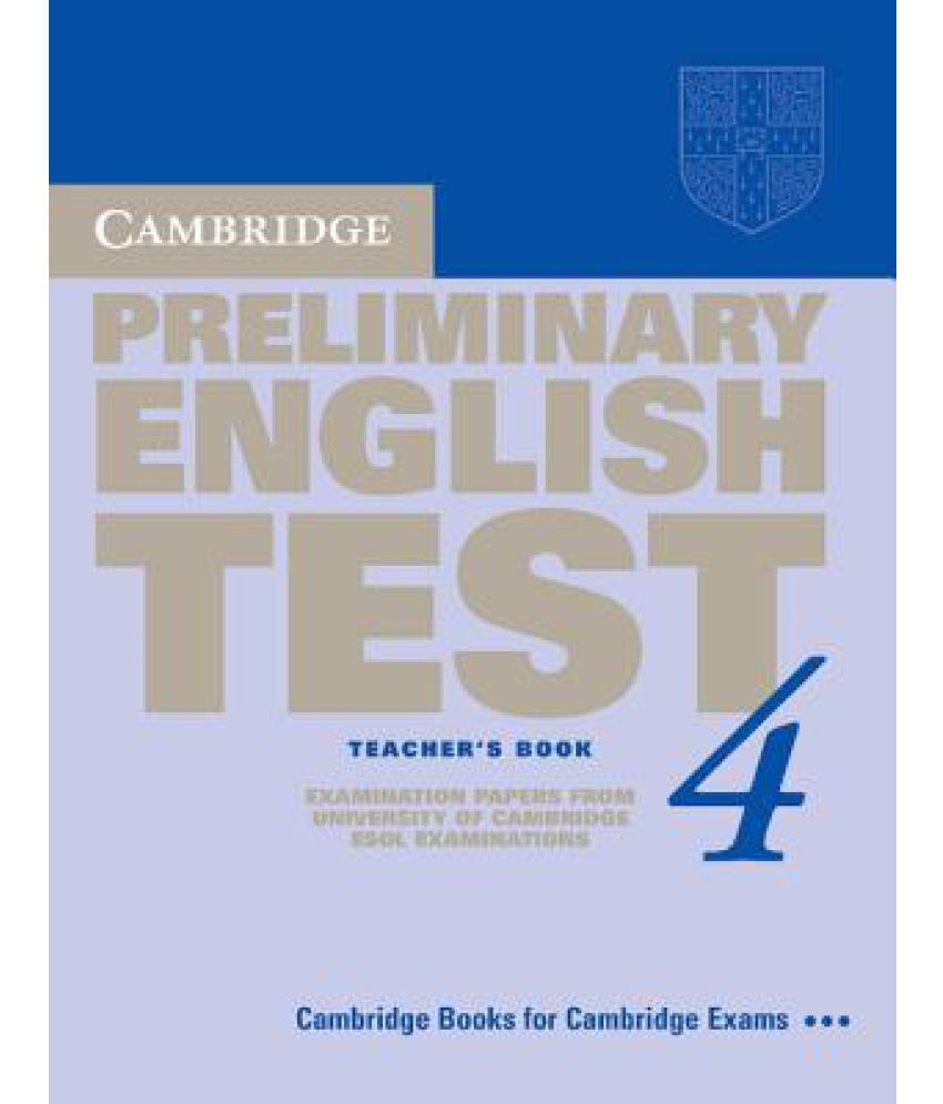 Cambridge Preliminary English Test 4 Teacher's Book: Buy Cambridge ...