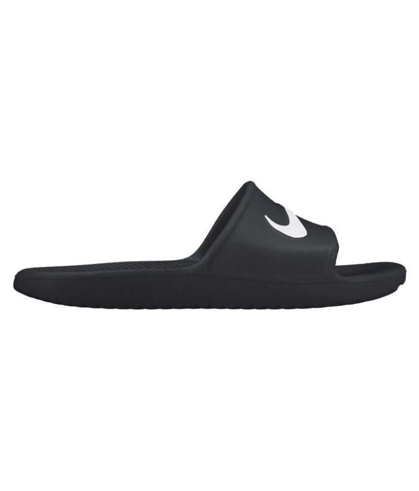 Nike Kawa Shower Black Toe covered flip flop Price in India- Buy Nike Kawa Shower Black Toe 