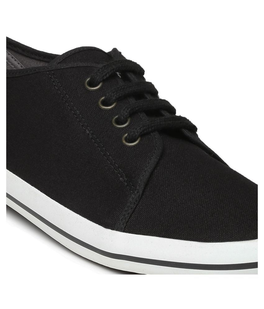 roadster black canvas shoes