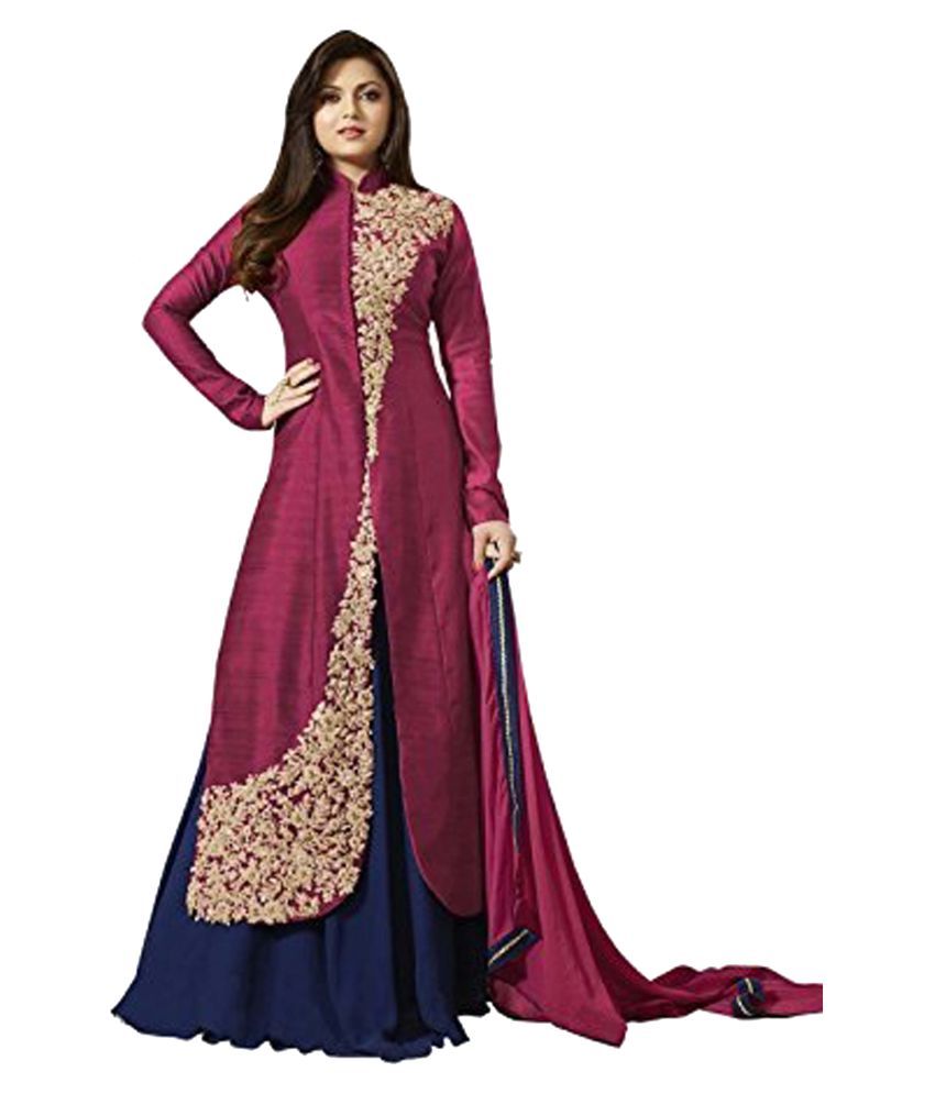 maroon ethnic gown