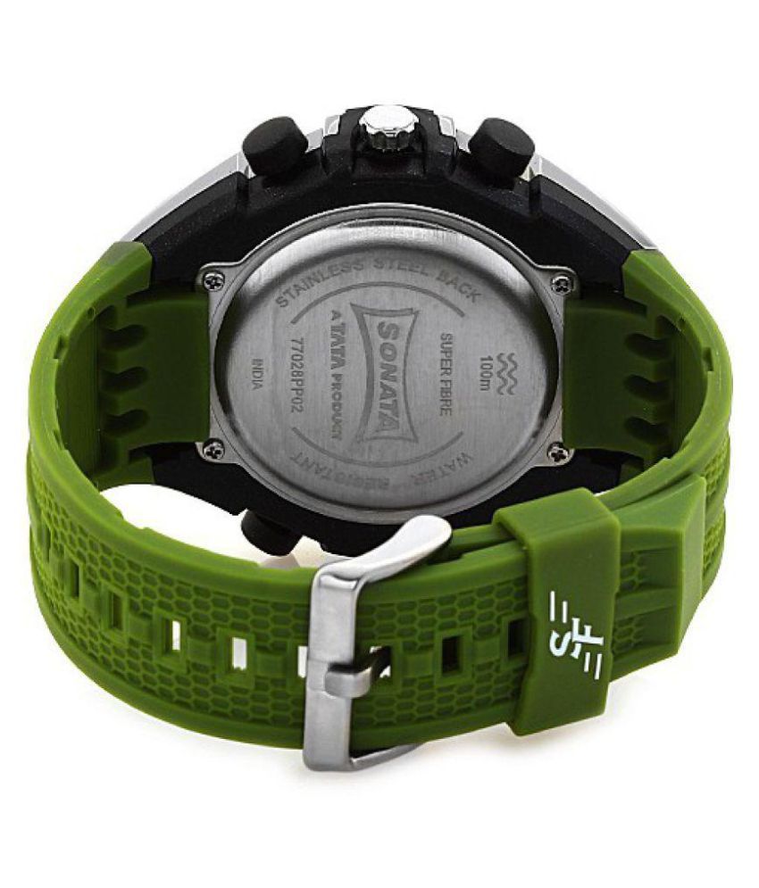 sonata green watch