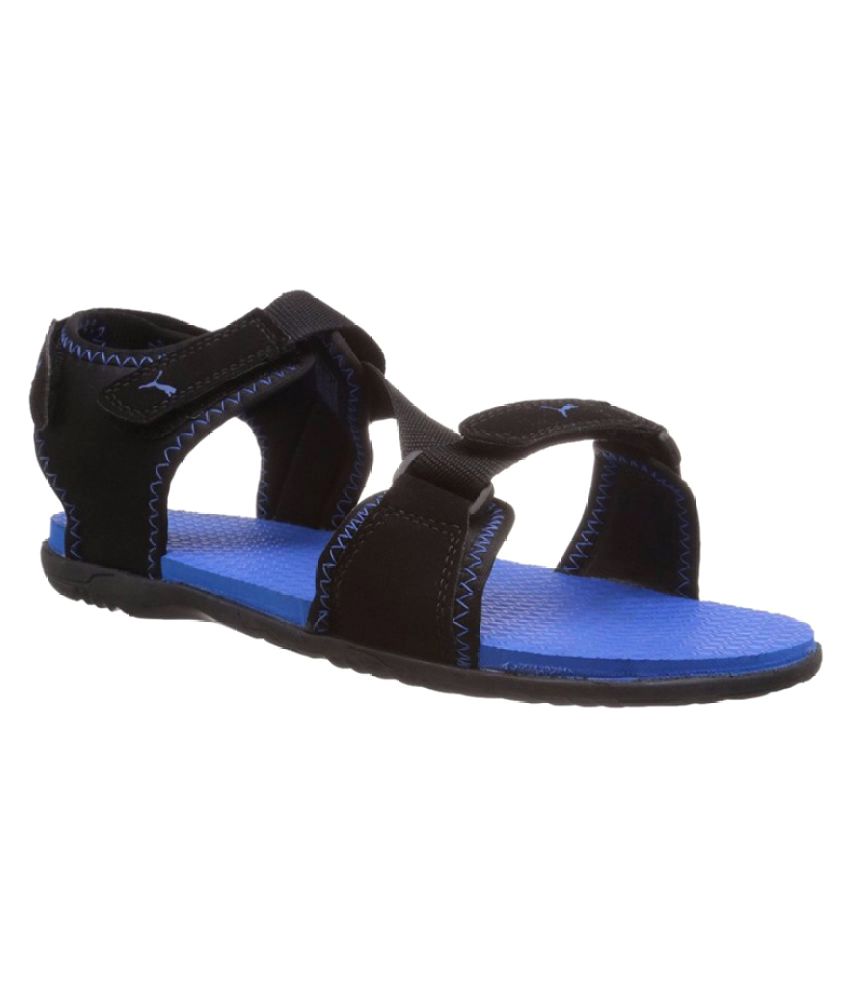 puma black floater sandals