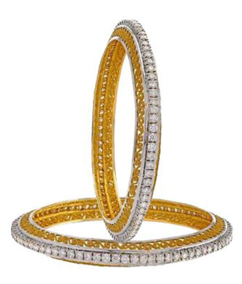     			YouBella Pachheli American Diamond Bangles For Women