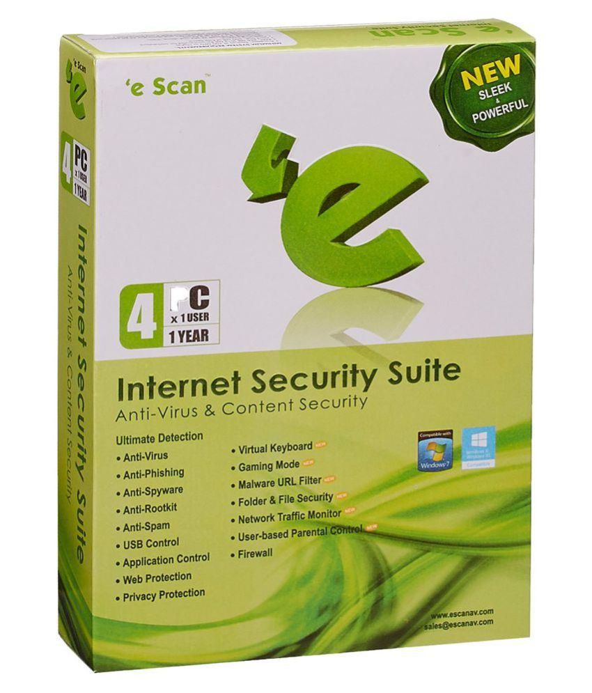 eScan Internet Security Latest Version ( 4 PC / 1 Year ) - CD - Buy ...